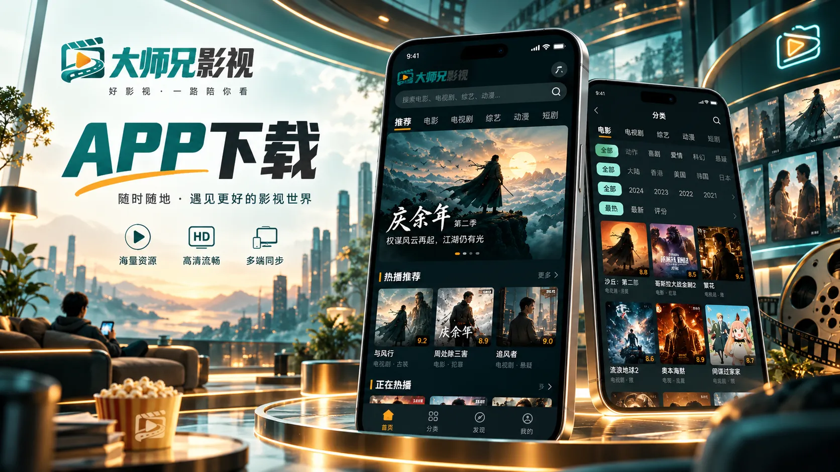 移动设备上的影视内容浏览界面