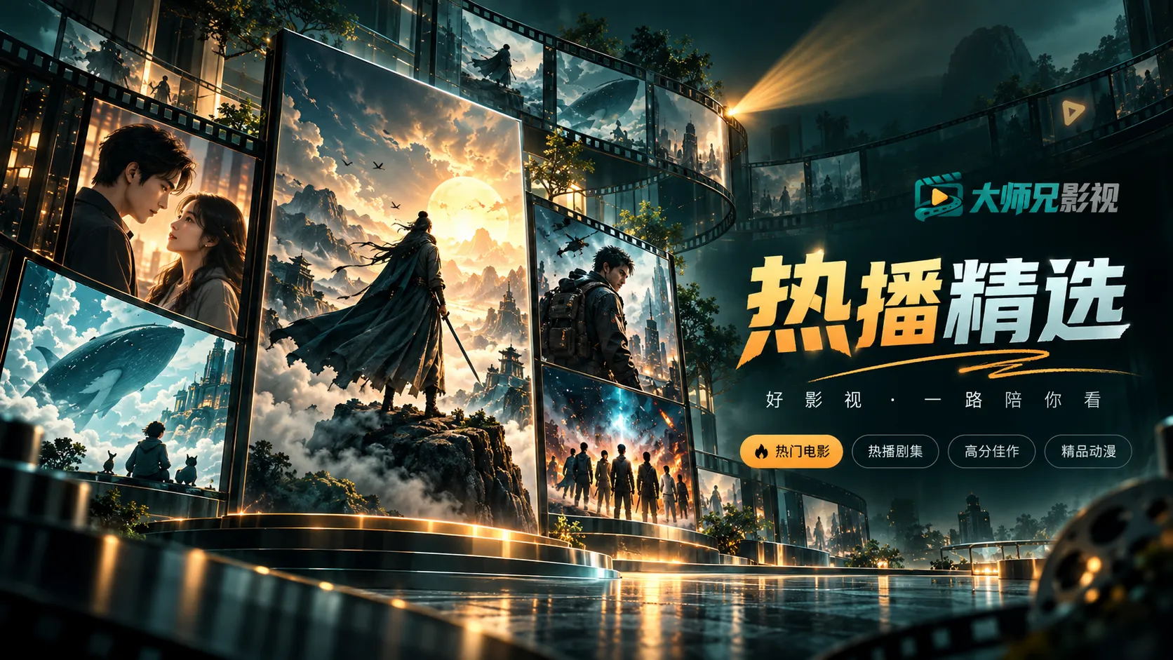 低照度电影画面与悬疑氛围图